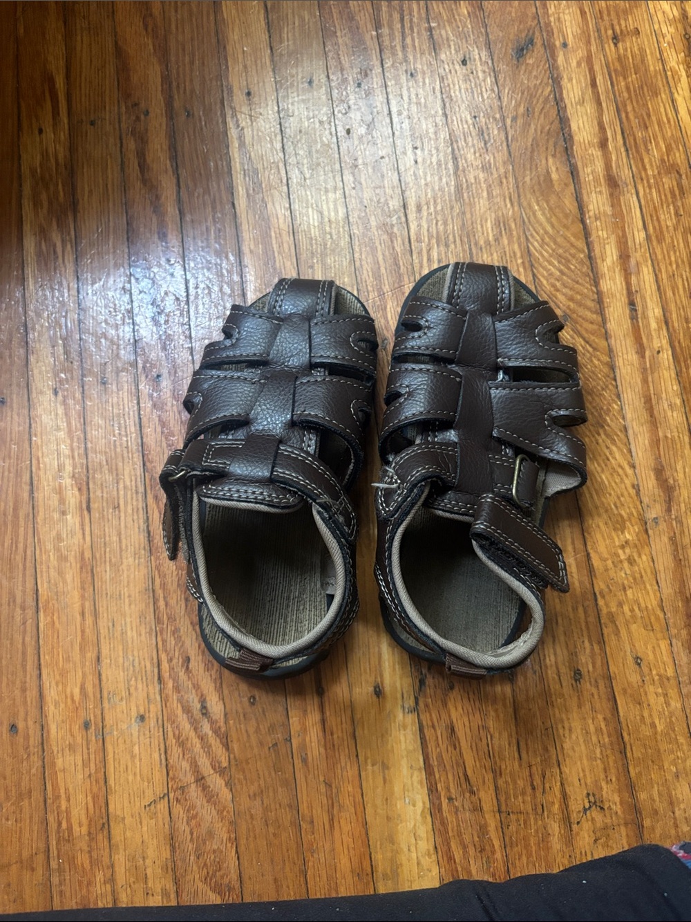wonder nation Brown Closed-Toe Fisherman Sandals